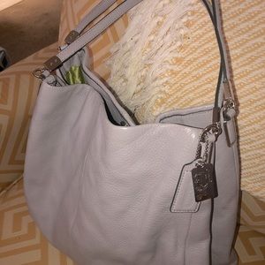 Coach Madison Handbag in Gray.